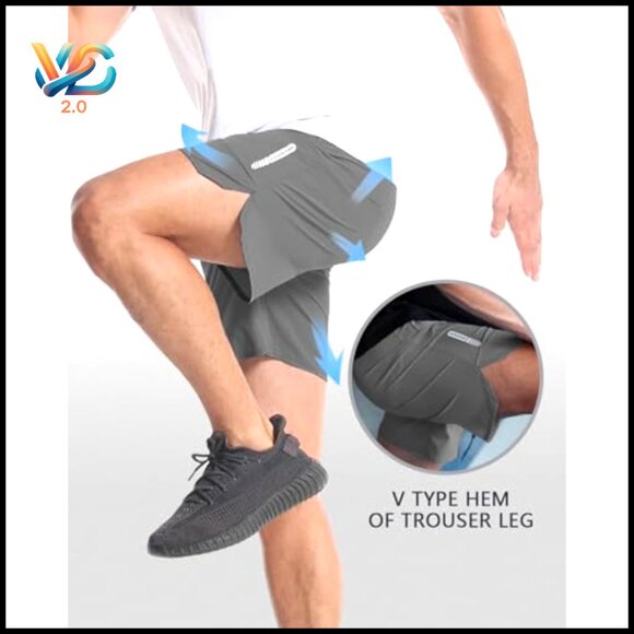 Men's Athletic Shorts 7-Inch Inseam Quick Dry Lightweight Running Workout - Picture 5 of 7